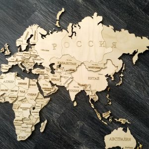 Карта мира из фанеры